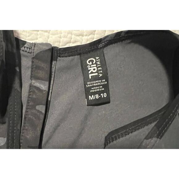 Athleta romper black, and gray camo print - Picture 2 of 5